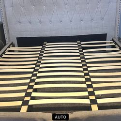 Grey King Size Bed Frame 