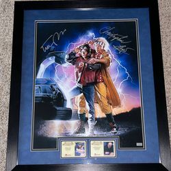 Limited Edition Autographed Back To Future Picture With Frame 