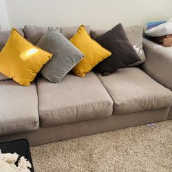 Large Grey Couch with all down feathers