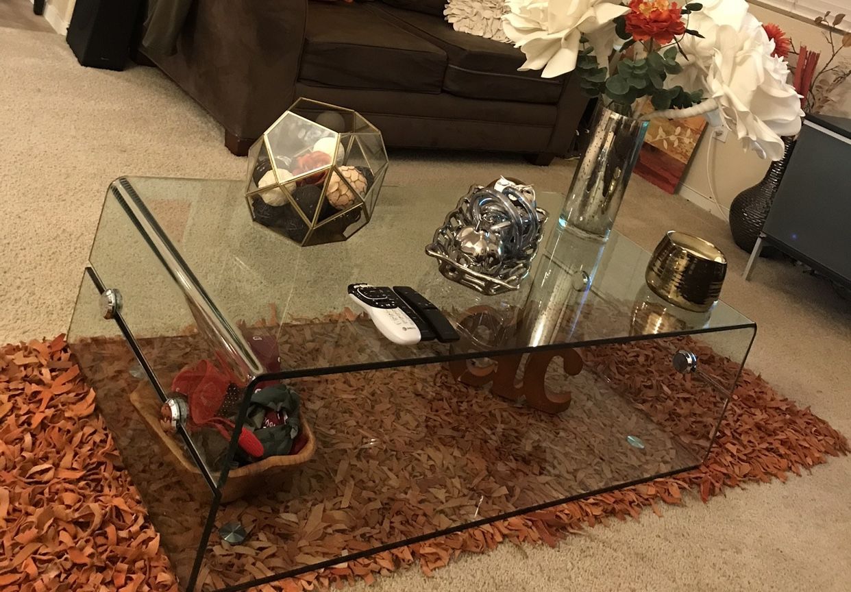Glass coffee table Modern Rare