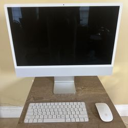 2023 iMac 24 Inch M3 4 USB C And Fingerprint Model 8GB 256GB Silver Like New 