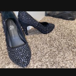 Rock & Republic Black Spiked High Heels Size  8.5 