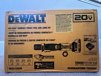 DEWALT 20V MAX Compact Press Tool Kit DCE210D2K – BRAND NEW