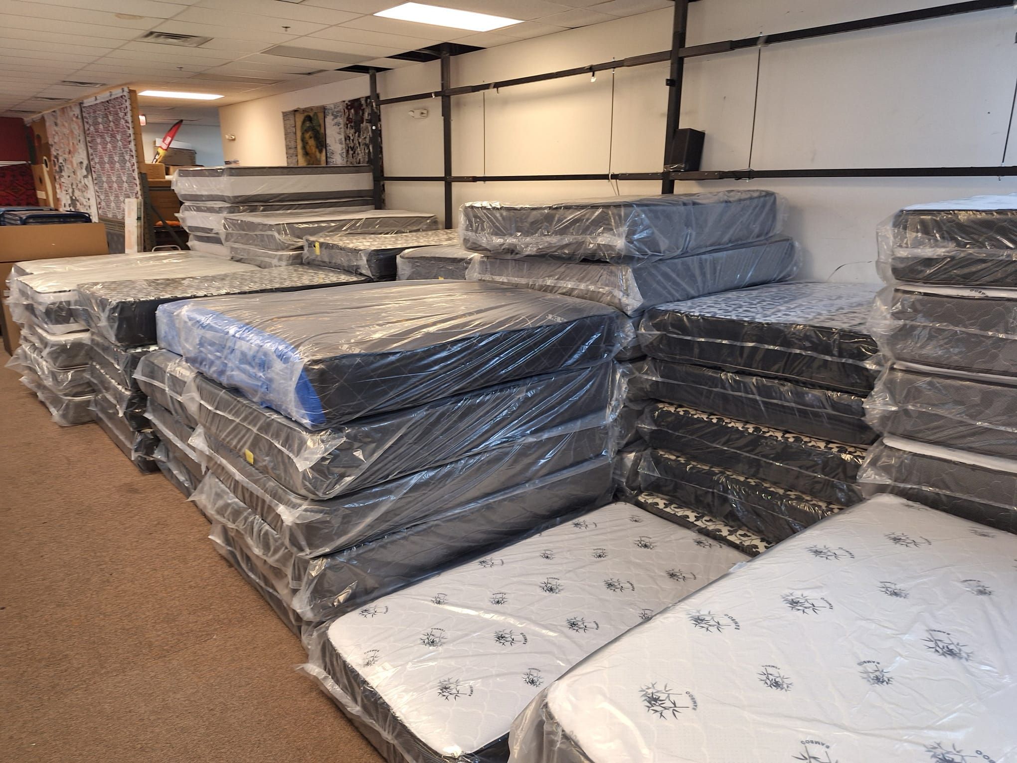 Queen Pillow Top Mattress Double Sided Plush or Semi Firm Fast Delivery Wholesale Factory Direct