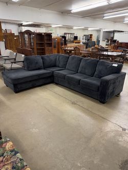 Dark gray L shaped sectional