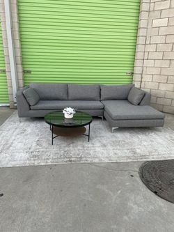 *Free Delivery* Gray Sectional Couch Sofa