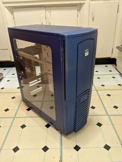 Blue Tower PC Case with Side Window