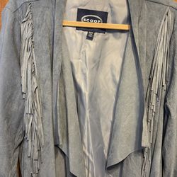 Blue Faux Suede jacket