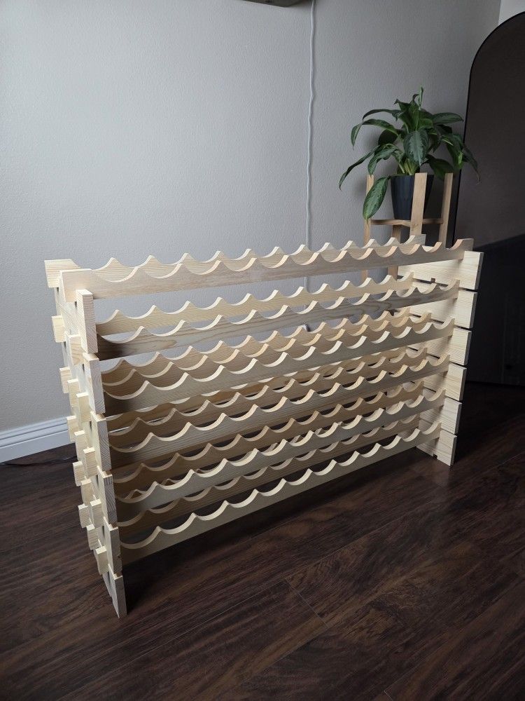 Pair of NEW Wooden Wine Racks - Holds Multiple Bottles
