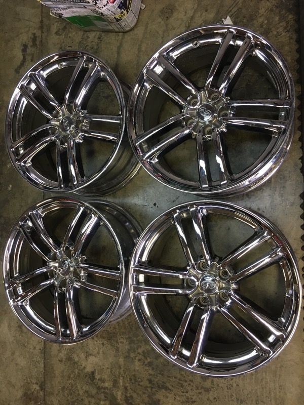 Infiniti M35 M45 19" OEM Alloy Enkei Chrome Wheels/Rims, Used Set of 4