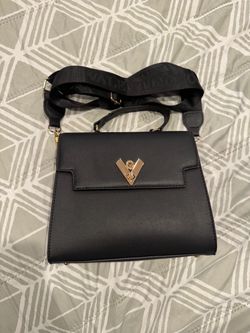 Valentino Orlandi  Black Crossbody Bag with Gold Hardware