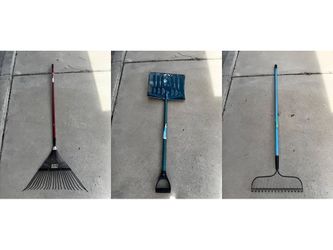 3-Piece Yard Tool Set – Ames Lawn Rake, Garden Rake & Snow Shovel