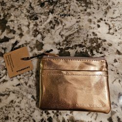 Starbucks Coin Purse W Key Ring. New