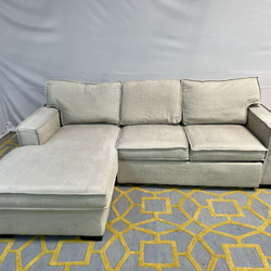( Delivery Available ) Bobs Playscape Light Gray Sectional Couch Sleeper and Storage