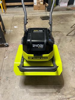 RYOBI 40V HP Brushless 16” Tiller/Cultivator + 6Ah Battery