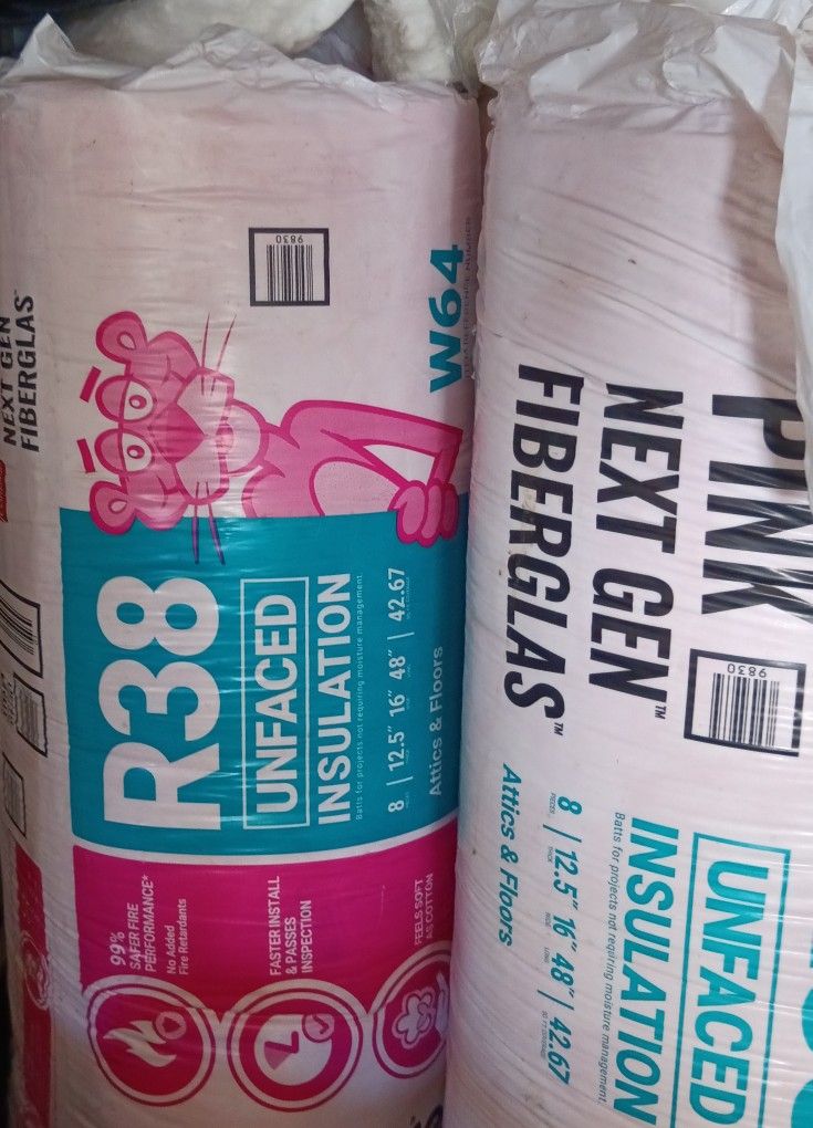 4 Brand New Still In Packaging  R38 Un faced Insulation 16×48...