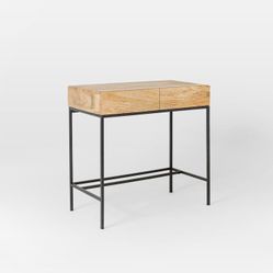 West Elm Industrial Storage Mini Desk (30″) – Solid Mango Wood, 2 Drawers