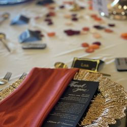 220 Orange Burnt Satin 20” X 20” Napkins