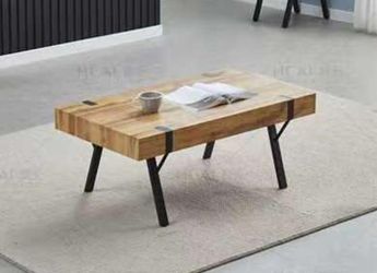 Mfr Sample Metal and Wood Coffee Table - NEW