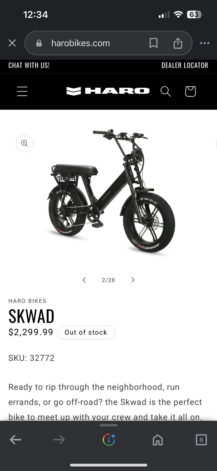 Haro Skwad 2 In 1 E-bike With Out Battery