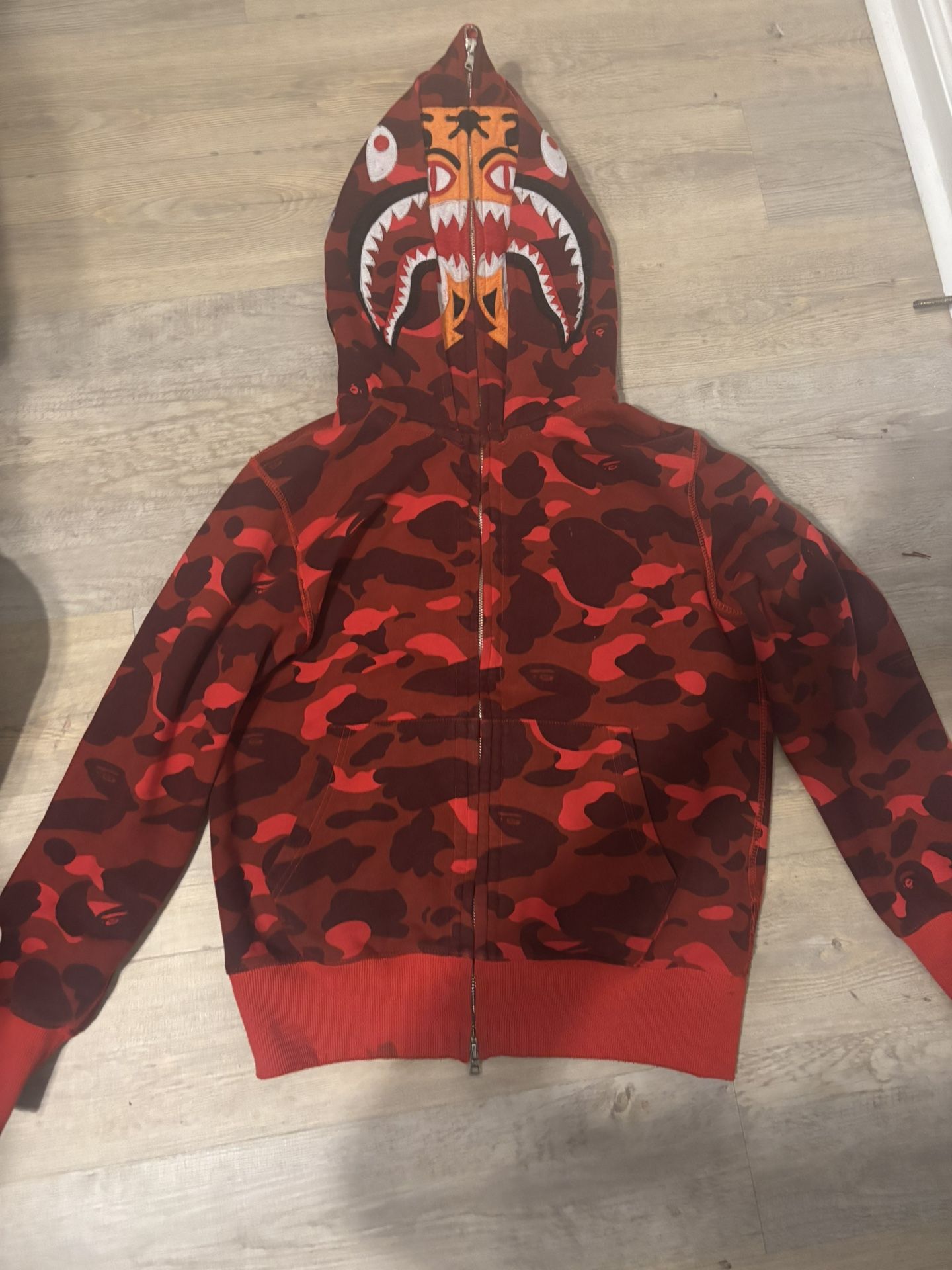BAPE Color Camo Shark Wide Full Zip Double Hoodie