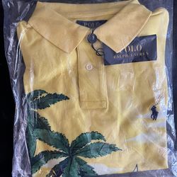 Classic Fit Tropical Mesh Polo Size Medium