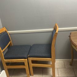 2  Blue Chairs Used For 20$ 