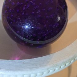 Purple Sphere Paperweight 