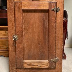 Vintage, Solid Oak, WhiteClad Ice box.