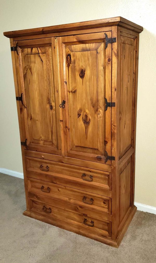 Tres Amigos Rustic Mexican pine SW Bedroom Armoire Drawer Chest Dresser for Sale in