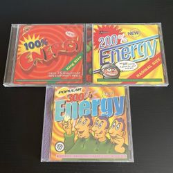 90s Dance Compilation CDs 100% 200% 300% Energy Electronic Techno Pop Lot of 3