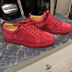Authentic Christian Louboutin Red Suede Sneakers EU Size 41
