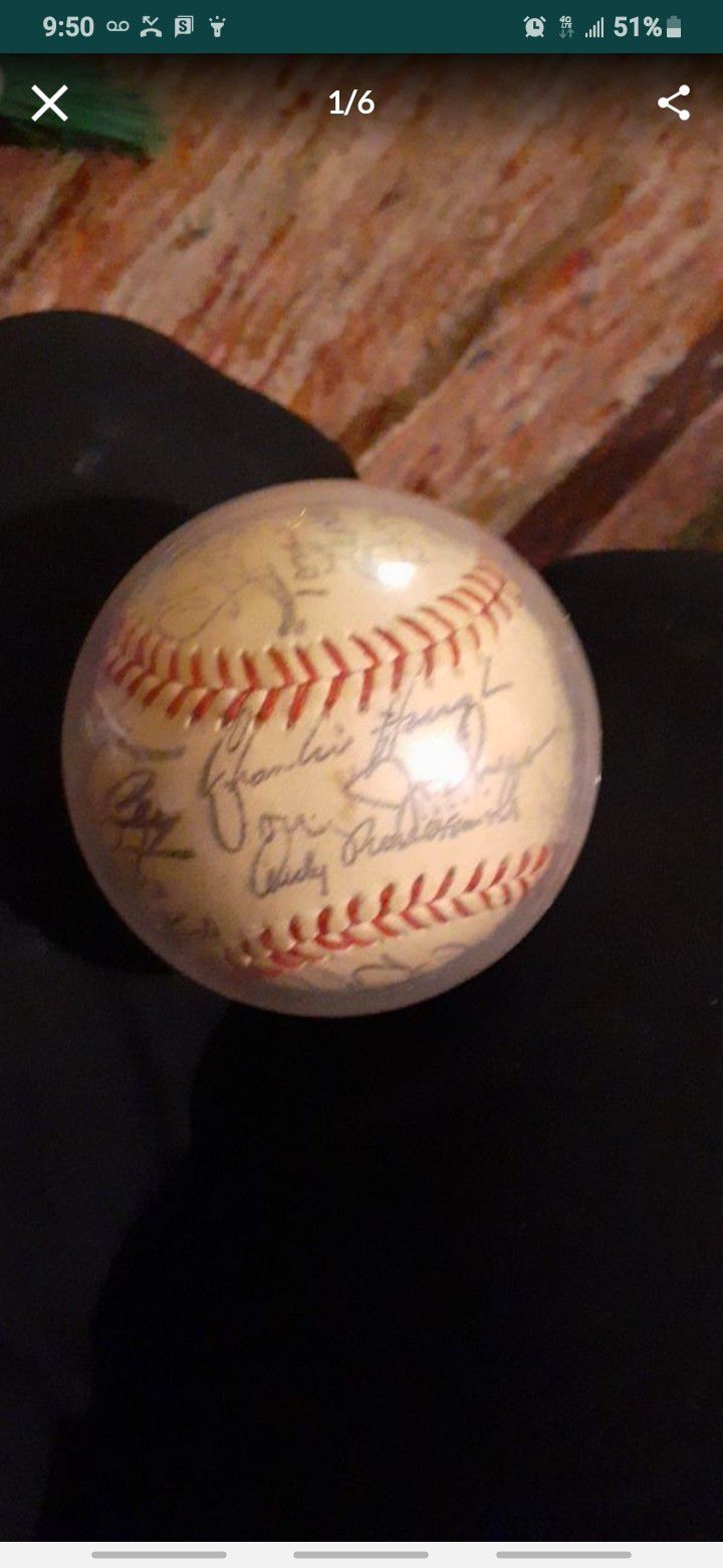 1974 world series autographed baseball