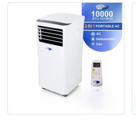 Whynter 7,000 (DOE) BTU Portable Air Conditioner Cools 300 sq. ft. with Dehumidifier, Remote, and Filter in White
