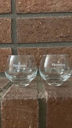 Hennessy cognac glasses, both for $20