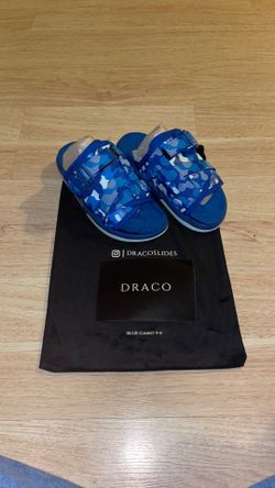 Blue authentic Draco slides size 5-6