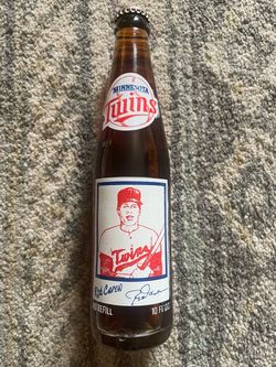 Minnesota Twins Rod Carew Collectible Glass Bottle
