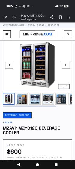 Beverage and wine refrigerator