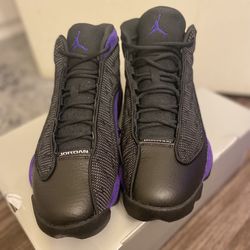 Air Jordan 13 Retro  Black/court Purple  (All Size)