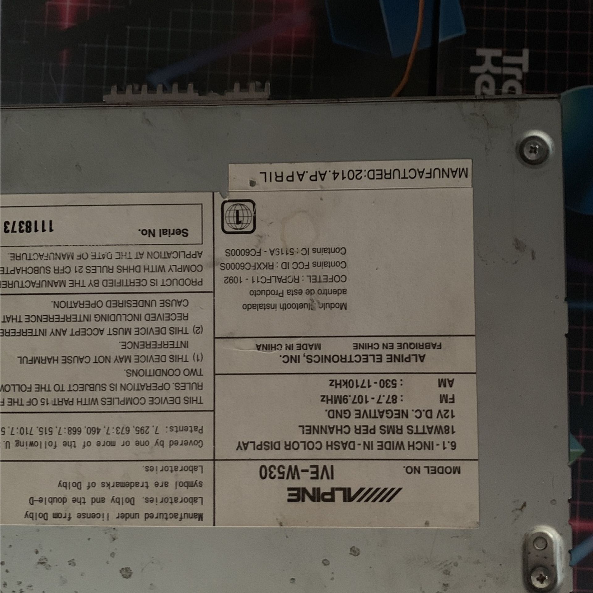 Alpine IVE-W530