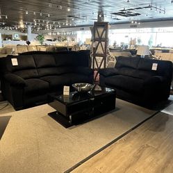 Black Sofa And Loveseat