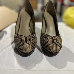 Snake Skin High Heels 
