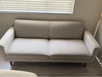 Modern Light Gray Sofa – Great Condition, Minor Stains – $450 OBO