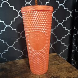 Starbucks Orange Spike Textured Cup
