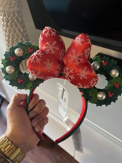 Disney Christmas Wreath Minnie Ears