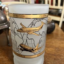 Retro 1995 Federal Aviation Administration Vaseline Glass Mug