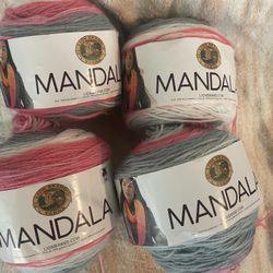 4 Cakes Lion Brand Mandala Yarn Color: Unicorn