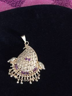 Gold plated necklace pendel