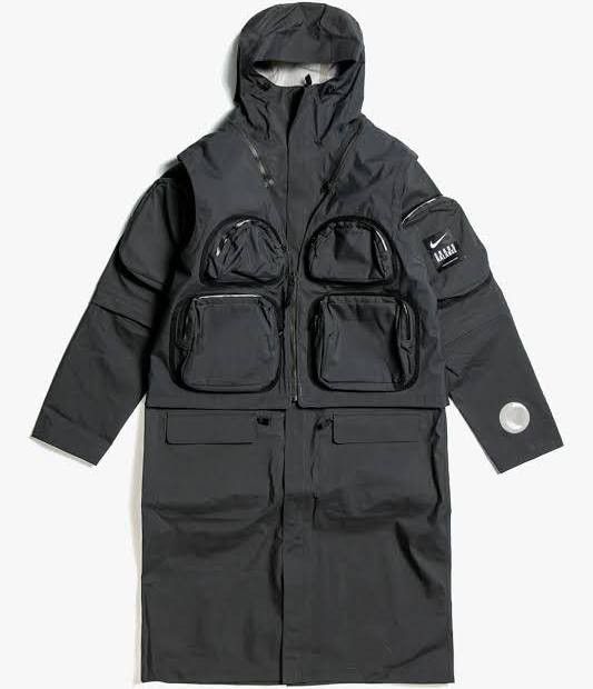 New Nike Parka 4 In 1 Tech Jacket Black Trench ALL SIZES