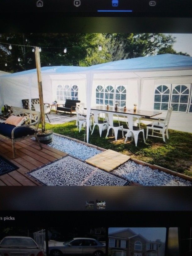 Only 4 more left..175 each or 2 for 300... Tent Party Event Revival Shelter Rehearsal 10x20 New Enclosed Window Removable Side Walls Or Open.